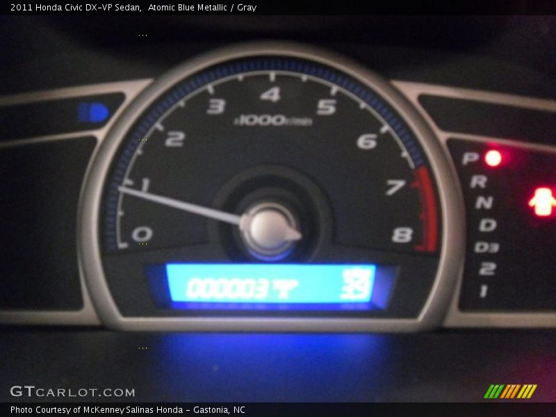 Atomic Blue Metallic / Gray 2011 Honda Civic DX-VP Sedan