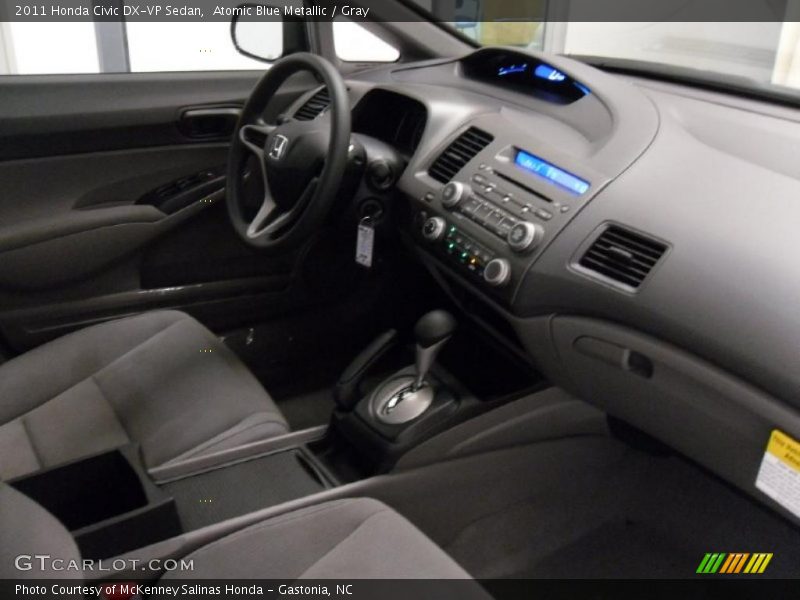 Atomic Blue Metallic / Gray 2011 Honda Civic DX-VP Sedan