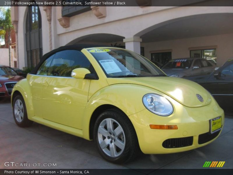 Sunflower Yellow / Black 2007 Volkswagen New Beetle 2.5 Convertible