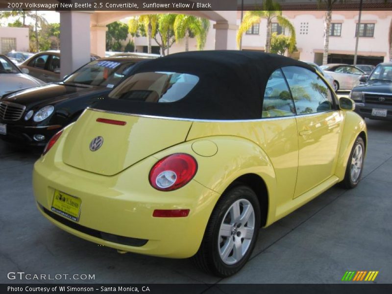 Sunflower Yellow / Black 2007 Volkswagen New Beetle 2.5 Convertible