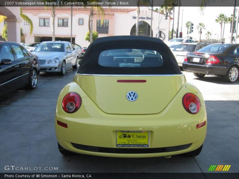 Sunflower Yellow / Black 2007 Volkswagen New Beetle 2.5 Convertible