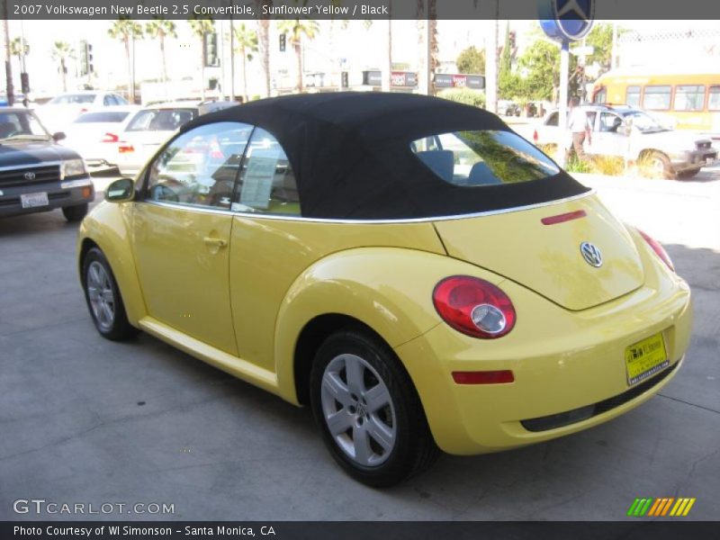 Sunflower Yellow / Black 2007 Volkswagen New Beetle 2.5 Convertible
