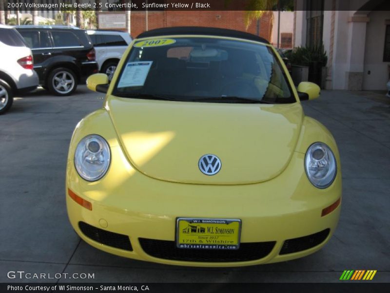 Sunflower Yellow / Black 2007 Volkswagen New Beetle 2.5 Convertible