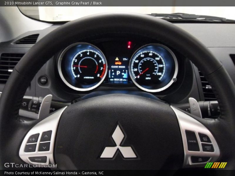 Graphite Gray Pearl / Black 2010 Mitsubishi Lancer GTS