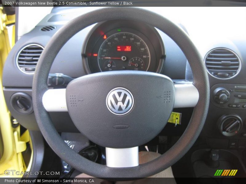 Sunflower Yellow / Black 2007 Volkswagen New Beetle 2.5 Convertible