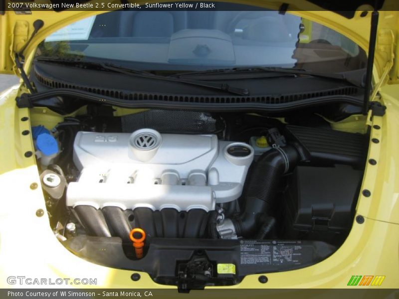 Sunflower Yellow / Black 2007 Volkswagen New Beetle 2.5 Convertible