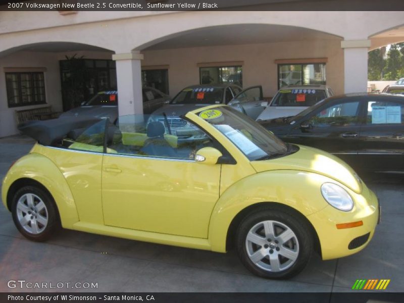 Sunflower Yellow / Black 2007 Volkswagen New Beetle 2.5 Convertible