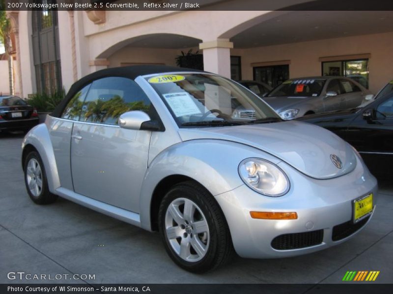Reflex Silver / Black 2007 Volkswagen New Beetle 2.5 Convertible