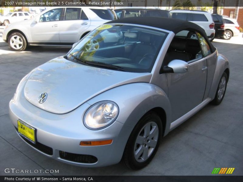 Reflex Silver / Black 2007 Volkswagen New Beetle 2.5 Convertible
