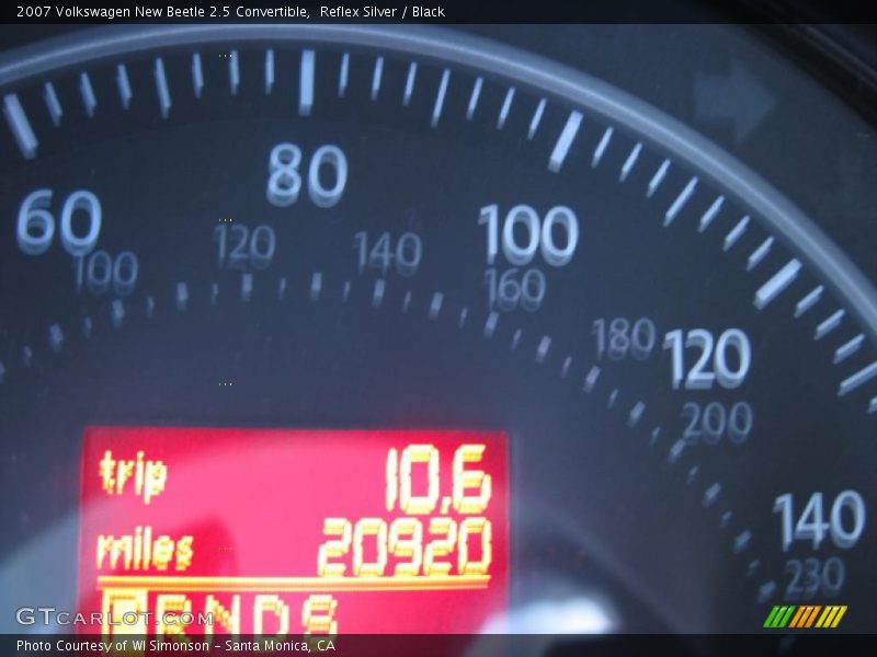 Reflex Silver / Black 2007 Volkswagen New Beetle 2.5 Convertible