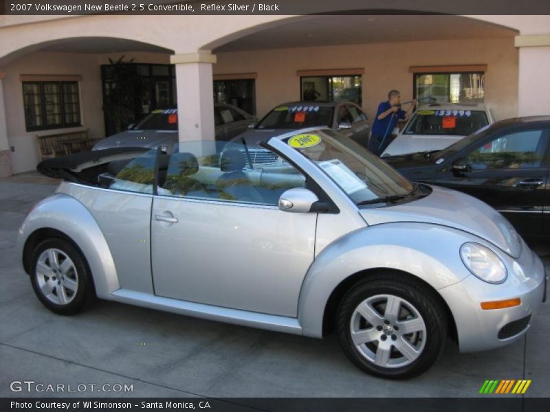 Reflex Silver / Black 2007 Volkswagen New Beetle 2.5 Convertible