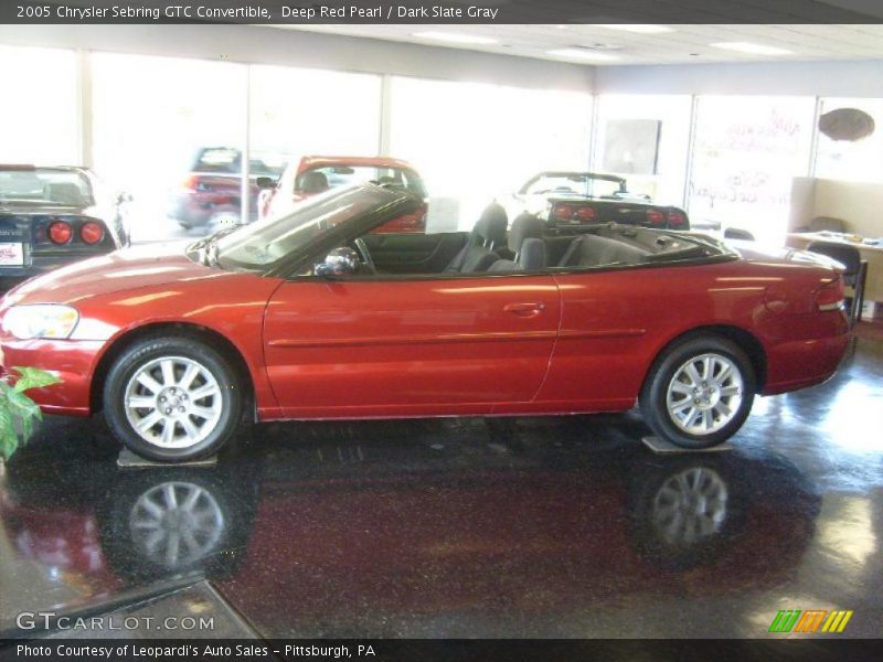 Deep Red Pearl / Dark Slate Gray 2005 Chrysler Sebring GTC Convertible