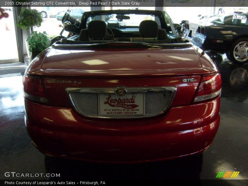 Deep Red Pearl / Dark Slate Gray 2005 Chrysler Sebring GTC Convertible