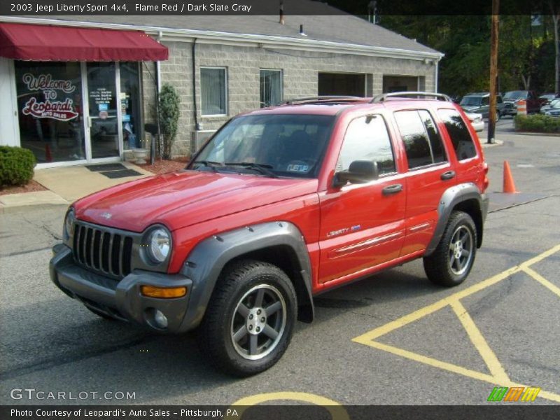 Flame Red / Dark Slate Gray 2003 Jeep Liberty Sport 4x4