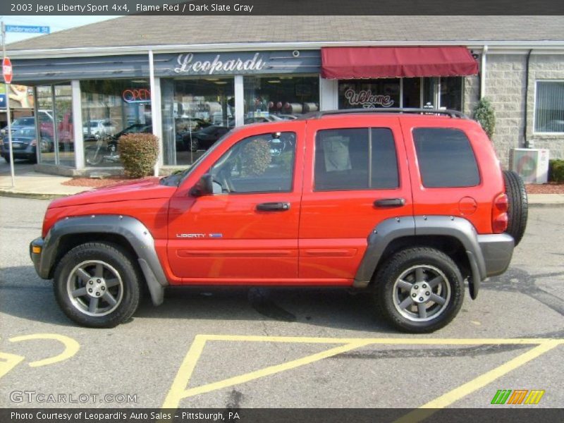Flame Red / Dark Slate Gray 2003 Jeep Liberty Sport 4x4