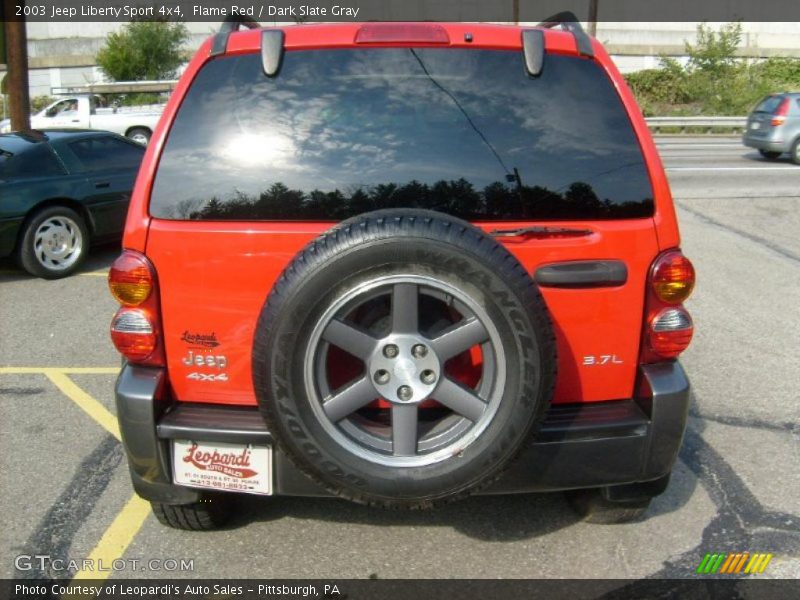 Flame Red / Dark Slate Gray 2003 Jeep Liberty Sport 4x4