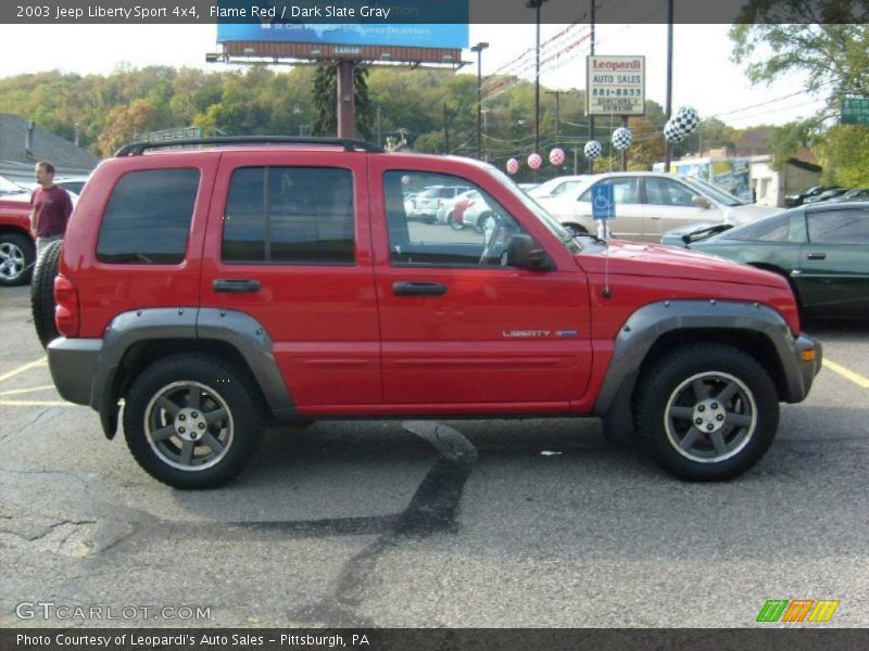 Flame Red / Dark Slate Gray 2003 Jeep Liberty Sport 4x4