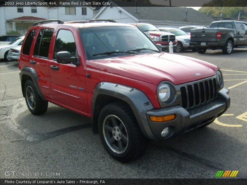 Flame Red / Dark Slate Gray 2003 Jeep Liberty Sport 4x4