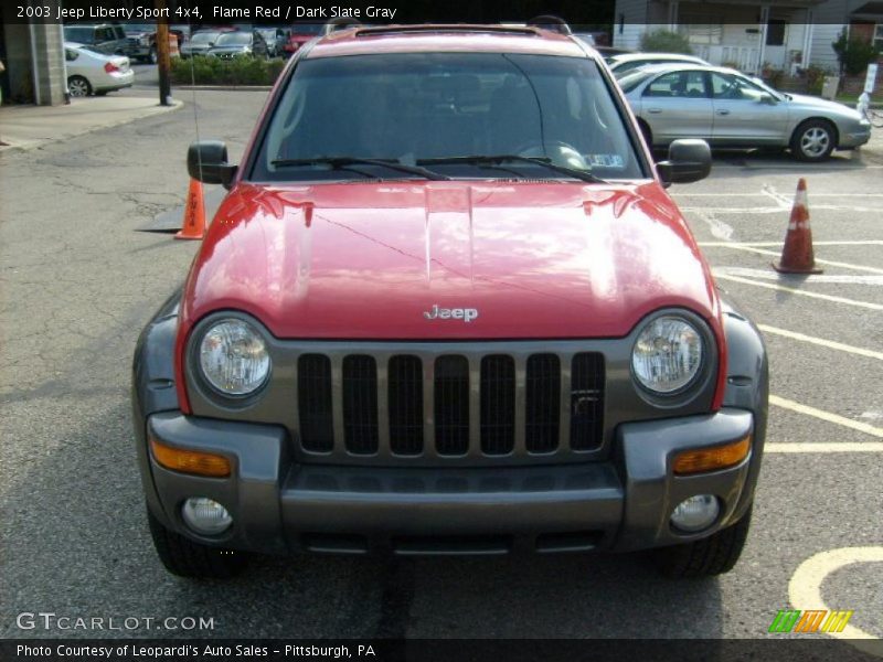 Flame Red / Dark Slate Gray 2003 Jeep Liberty Sport 4x4