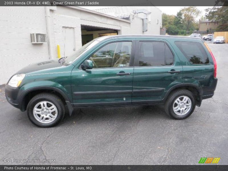 Clover Green Pearl / Saddle 2003 Honda CR-V EX 4WD