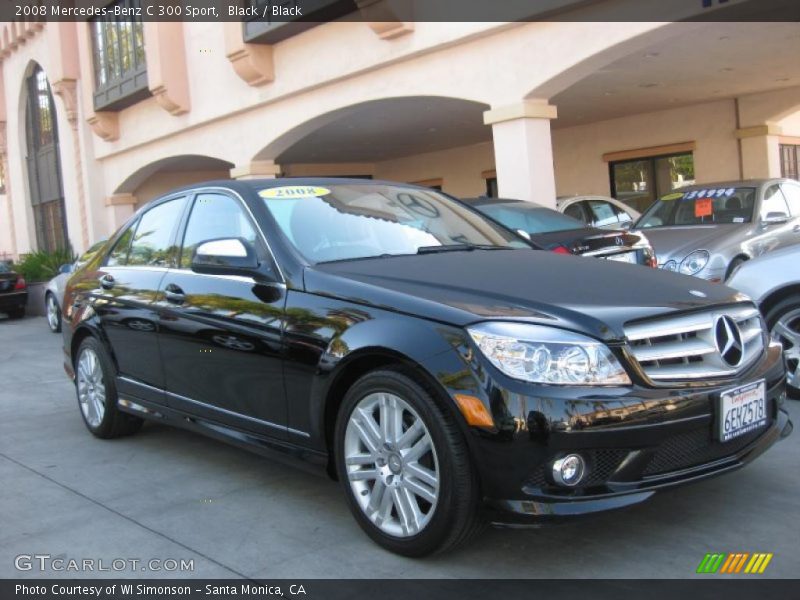 Black / Black 2008 Mercedes-Benz C 300 Sport