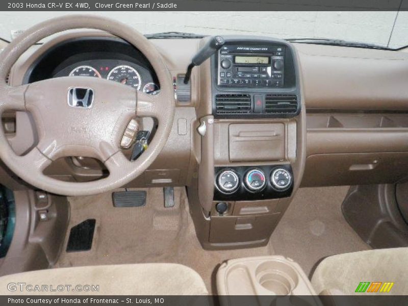 Clover Green Pearl / Saddle 2003 Honda CR-V EX 4WD