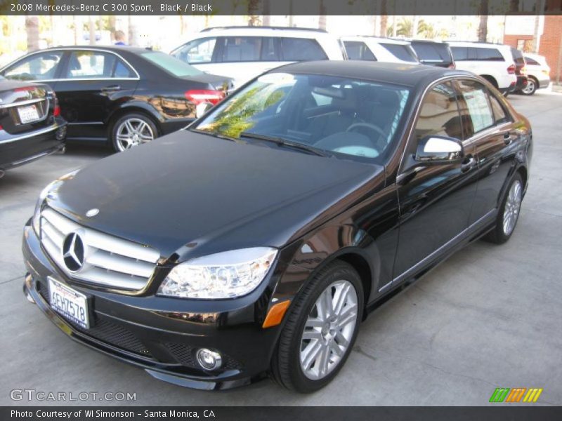 Black / Black 2008 Mercedes-Benz C 300 Sport