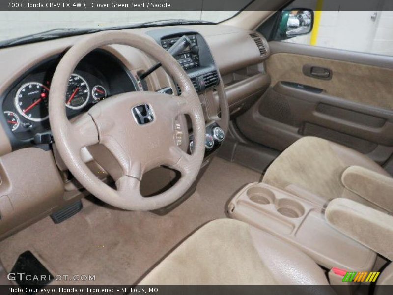 Clover Green Pearl / Saddle 2003 Honda CR-V EX 4WD