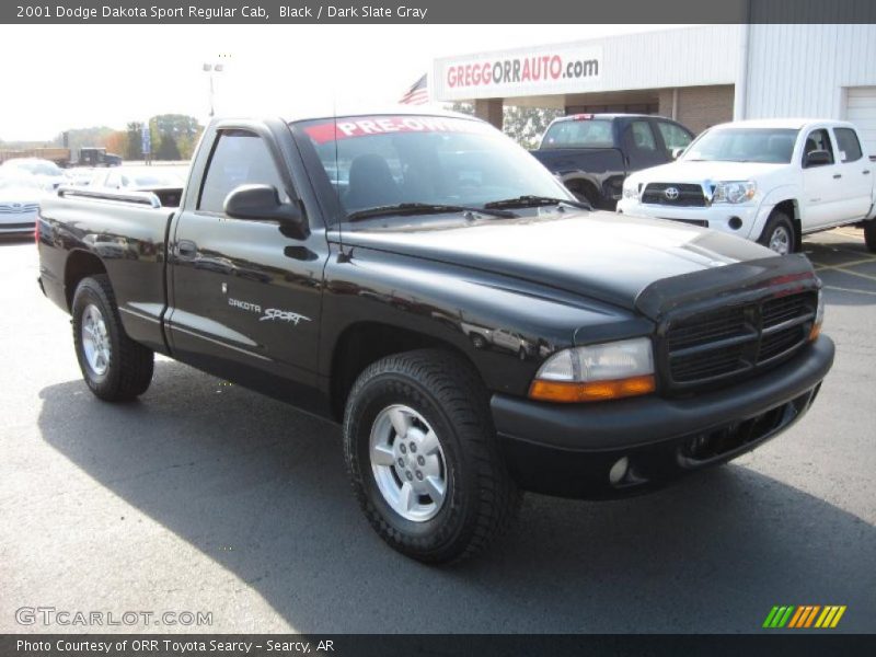 Black / Dark Slate Gray 2001 Dodge Dakota Sport Regular Cab