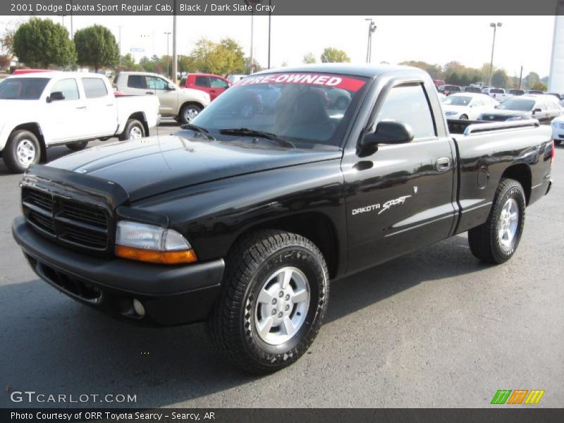 Black / Dark Slate Gray 2001 Dodge Dakota Sport Regular Cab