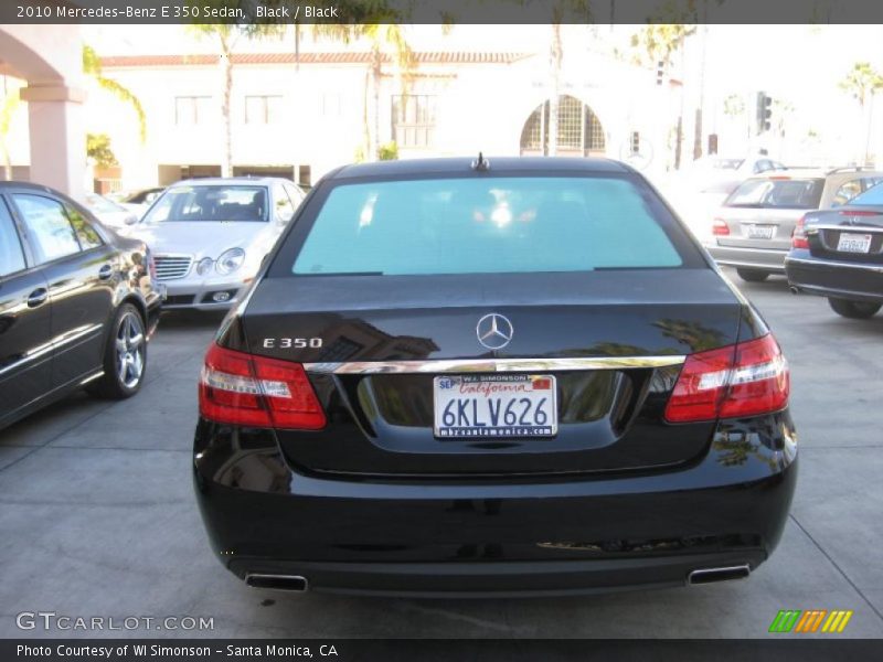 Black / Black 2010 Mercedes-Benz E 350 Sedan