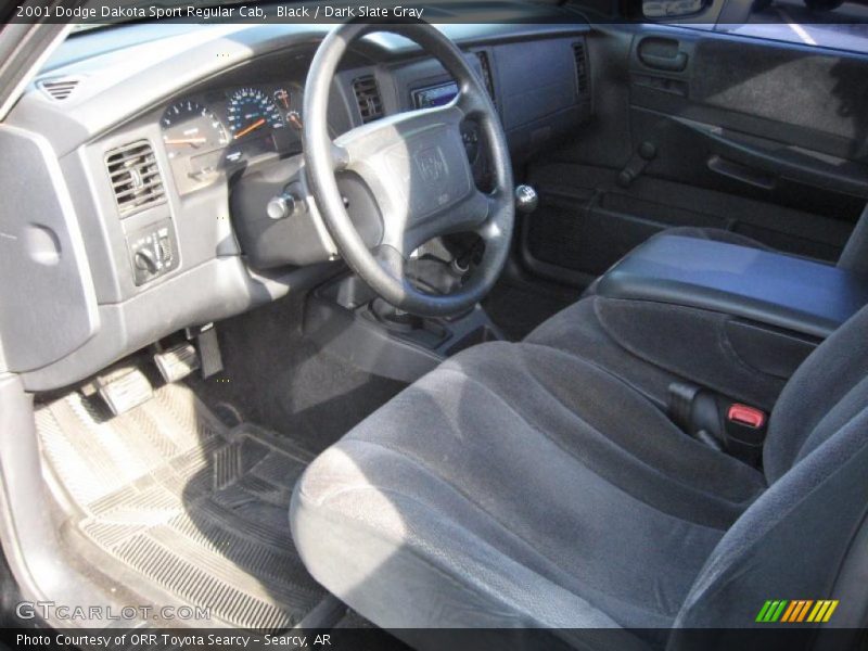 Black / Dark Slate Gray 2001 Dodge Dakota Sport Regular Cab