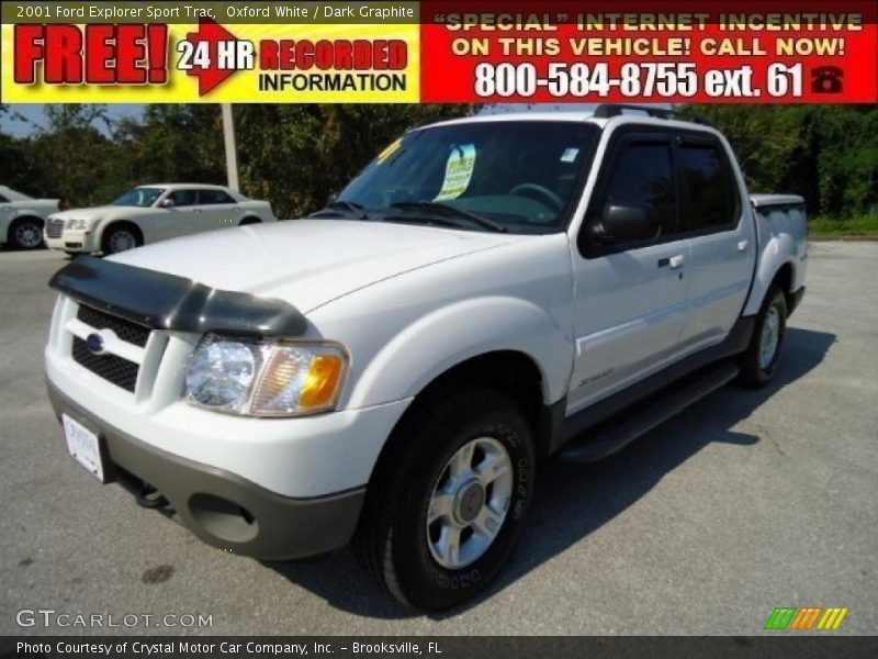 Oxford White / Dark Graphite 2001 Ford Explorer Sport Trac