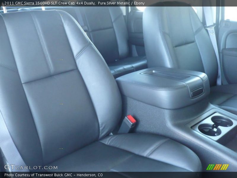 Pure Silver Metallic / Ebony 2011 GMC Sierra 3500HD SLT Crew Cab 4x4 Dually