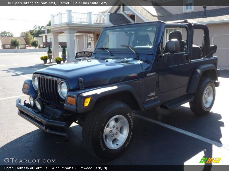 Patriot Blue / Dark Slate Gray 2003 Jeep Wrangler Sport 4x4