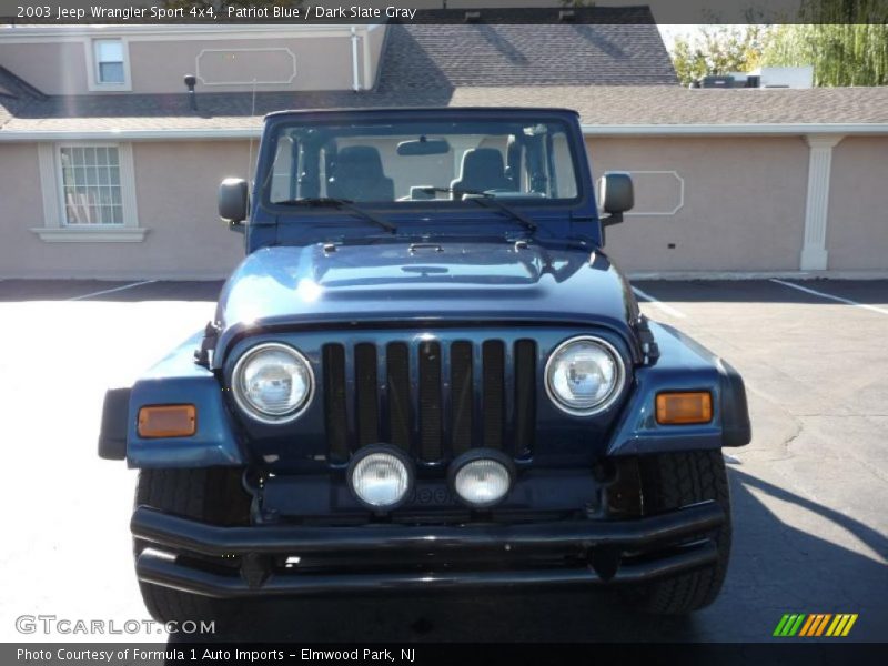 Patriot Blue / Dark Slate Gray 2003 Jeep Wrangler Sport 4x4