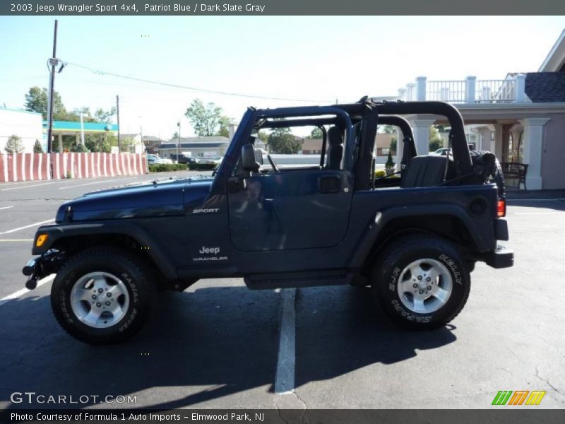 Patriot Blue / Dark Slate Gray 2003 Jeep Wrangler Sport 4x4