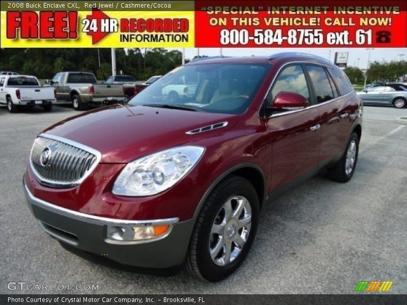 Red Jewel / Cashmere/Cocoa 2008 Buick Enclave CXL