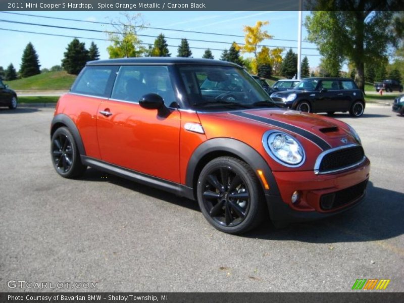 Spice Orange Metallic / Carbon Black 2011 Mini Cooper S Hardtop