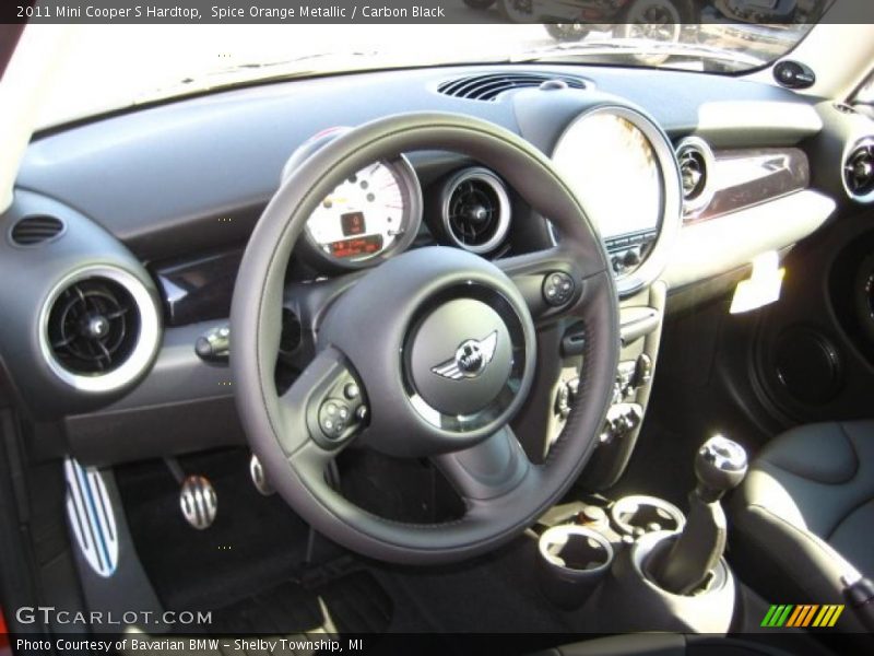 Spice Orange Metallic / Carbon Black 2011 Mini Cooper S Hardtop