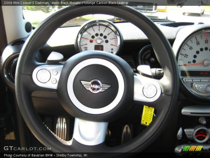 Astro Black Metallic / Lounge Carbon Black Leather 2009 Mini Cooper S Clubman
