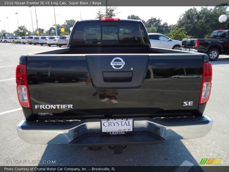 Super Black / Beige 2010 Nissan Frontier SE V6 King Cab