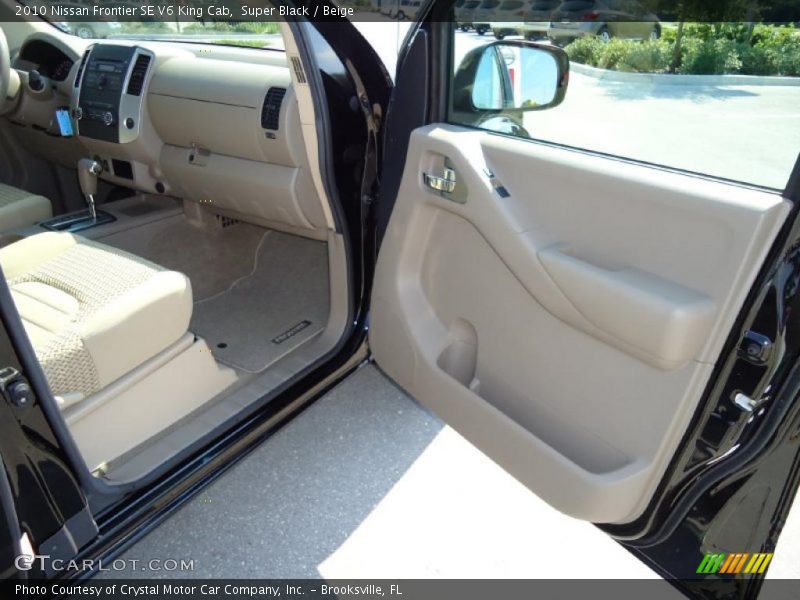 Super Black / Beige 2010 Nissan Frontier SE V6 King Cab
