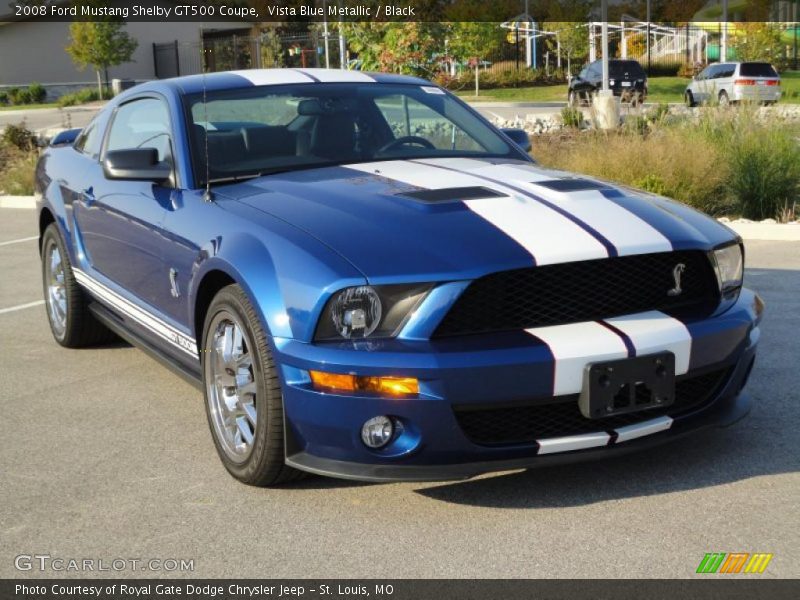 Vista Blue Metallic / Black 2008 Ford Mustang Shelby GT500 Coupe