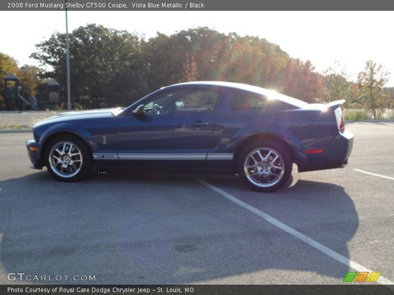Vista Blue Metallic / Black 2008 Ford Mustang Shelby GT500 Coupe