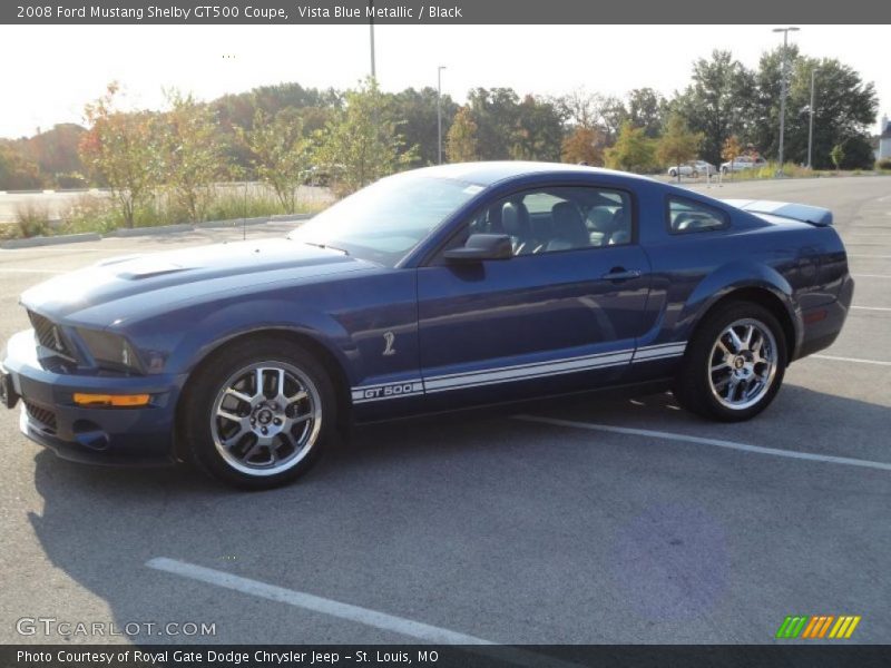 Vista Blue Metallic / Black 2008 Ford Mustang Shelby GT500 Coupe