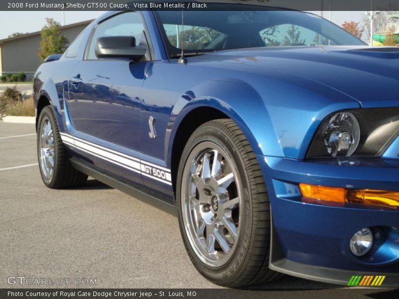 Vista Blue Metallic / Black 2008 Ford Mustang Shelby GT500 Coupe