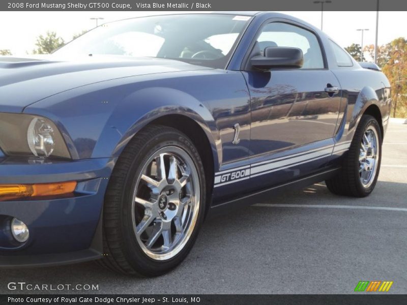 Vista Blue Metallic / Black 2008 Ford Mustang Shelby GT500 Coupe
