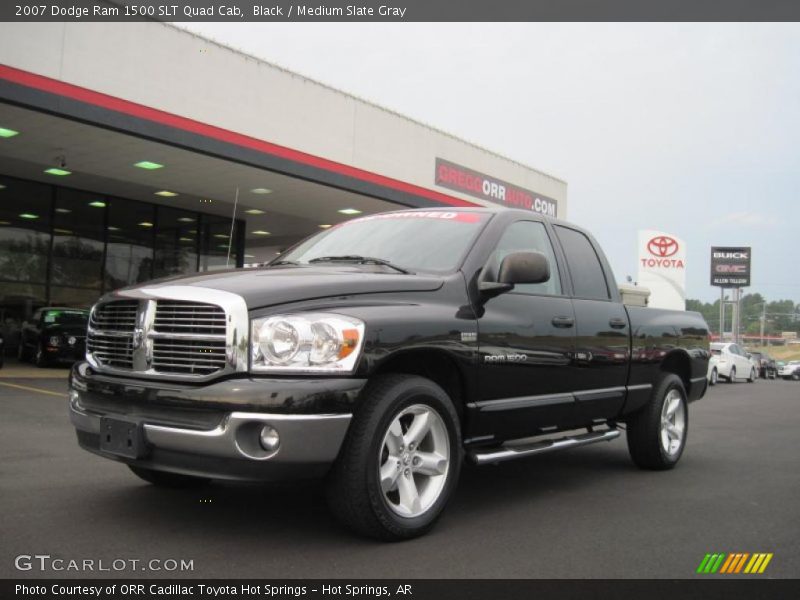Black / Medium Slate Gray 2007 Dodge Ram 1500 SLT Quad Cab