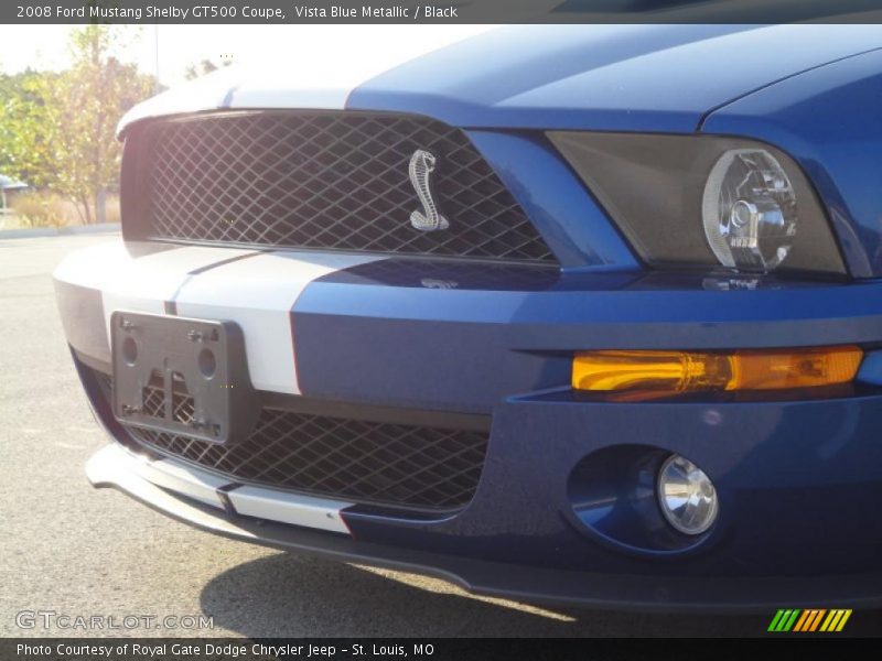 Vista Blue Metallic / Black 2008 Ford Mustang Shelby GT500 Coupe
